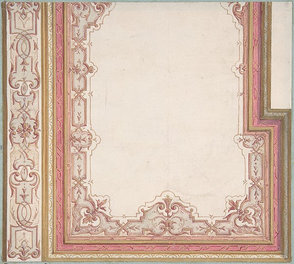 Ceiling Design for Madame Hope's Bedroom c1867-Jules-Edmond-Ch,16x12"(A3)Poster