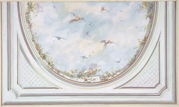 Design for Grand Salon Ceiling Hôtel Hope 1867-Jules-Edmond-C, Poster Print Wall Art