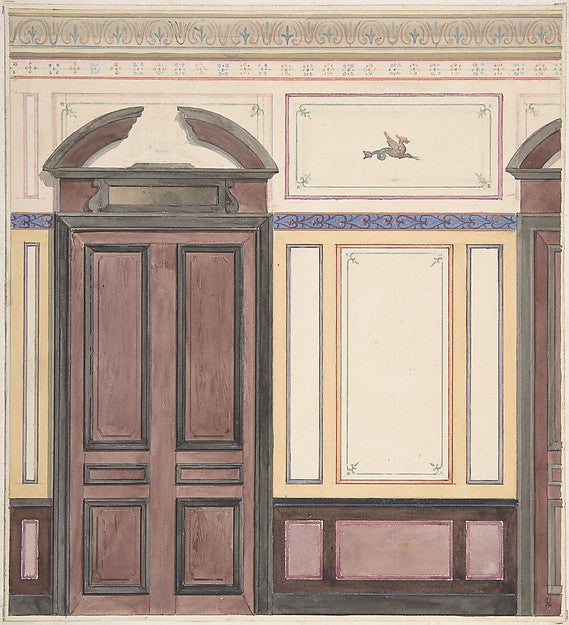 Design for Wall Paneling Château de Deepdene 1875–79-Jules-Ed, Poster Print Wall Art