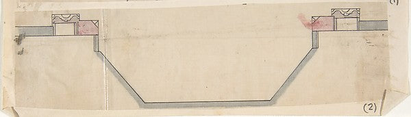Design for Fireplace and Grate - Plan 19th cent-Anonymous, Brit, Poster Print Wall Art
