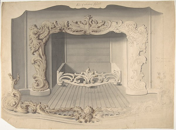 Iron Grate with Acanthus Ornament 19th cent-Anonymous, British, Poster Print Wall Art