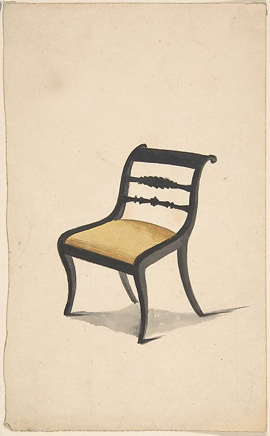 Design for a Chair c1820-Attributed to Gillows ,16x12"(A3)Poster
