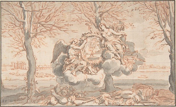 Allegory of Winter after Sébastien Le Clerc 18th cent-Anonymo, Poster Print Wall Art