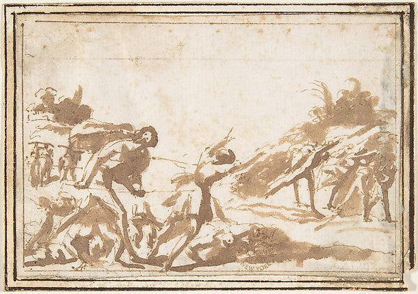Unidentified Scene - Figures in a Landscape 1624–63-Francesco, Poster Print Wall Art