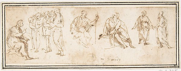 Figures 1624–63-attributed to Francesco Allegrini 1615/20–aft, Poster Print Wall Art
