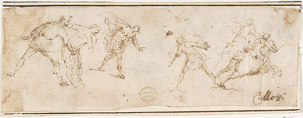 Soldiers 1624–63-attributed to Francesco Allegrini 1615/20–af, Poster Print Wall Art