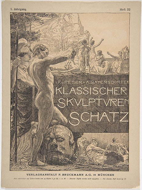 Cover design for 'Klassischer Skulpurenschatz' late 19th cent-,16x12"(A3)Poster