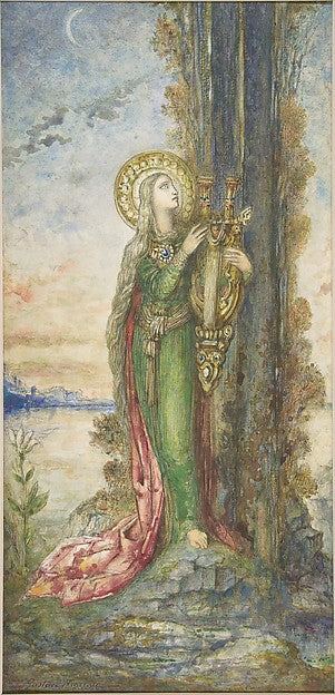 Saint Cecilia c1890–95-Gustave Moreau, Poster Print Wall Art
