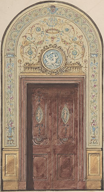 Designs for Arched Doorway 19th cent-Charles Monblond, Poster Print