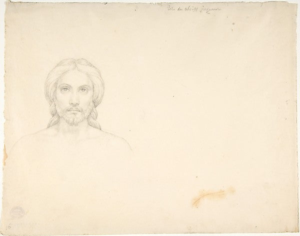 Head of Christ 1810–50-Andre-Jacques-Victor Orsel,16x12"(A3) Poster