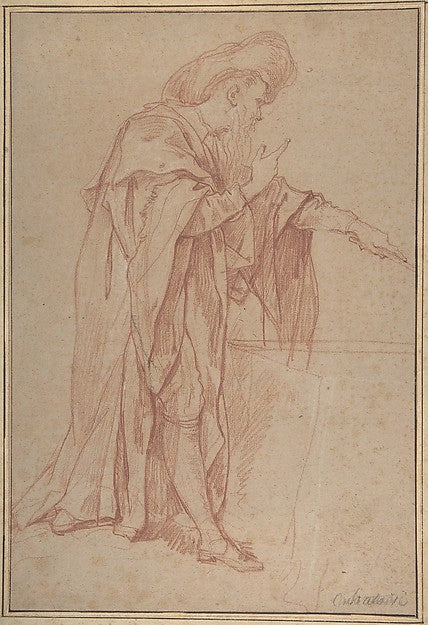 Standing Male Figure with Left Arm Extended 18th cent-Charles, Poster Print Wall Art