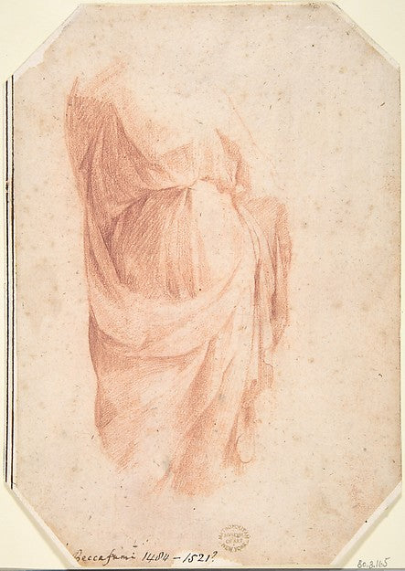 Study of Drapery 1520–40-Circle of Domenico Beccafumi,16x12"(A3) Poster