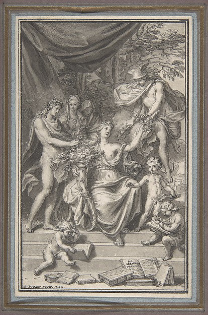 Design for a Frontispiece 1720-Bernard Picart, Poster Print Wall Art