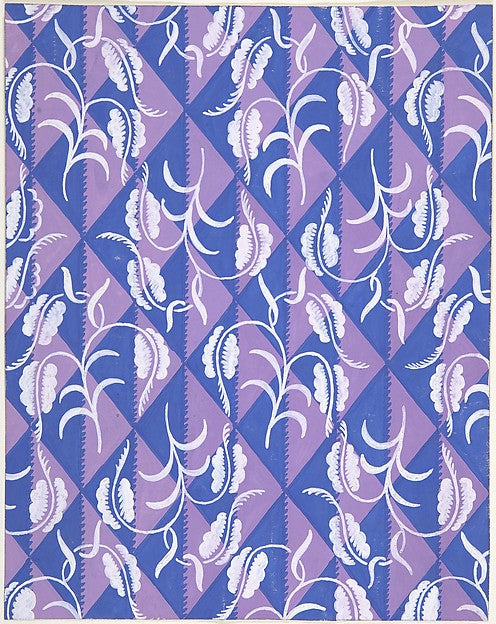 Fabric Design with Diamond Pattern c1918–25-Attributed to Paul, Poster Print