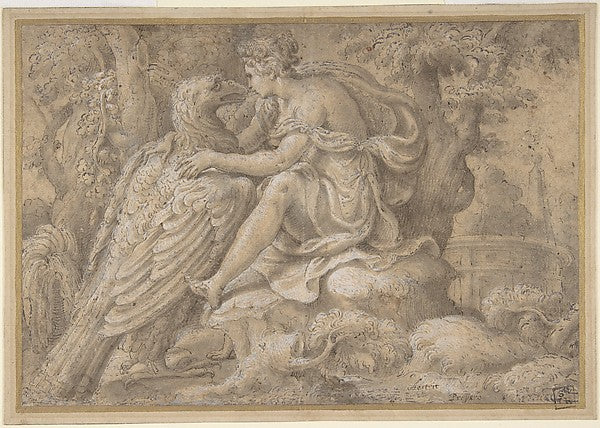 Jupiter and Astraea c1545–50-Giulio Campi, Poster Print