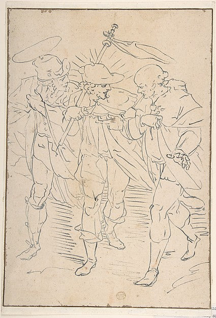 The Way to Emmaus 1527–85-After Luca Cambiaso,16x12"(A3) Poster