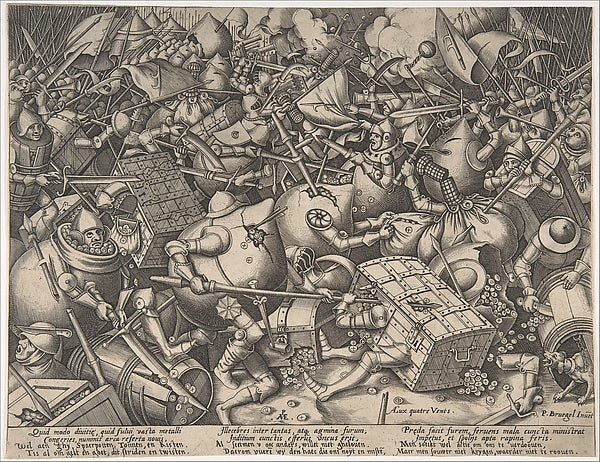 The Battle about Money after 1570-Pieter van der Heyden, After,16x12"(A3) Poster
