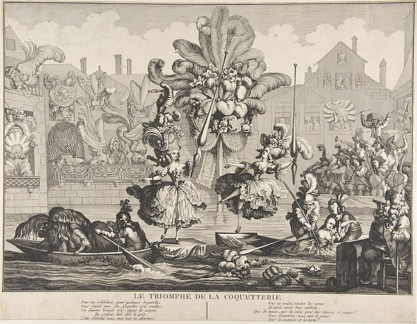Le triomphe de la coquetterie 18th cent-Anonymous,French,18t, Poster Print Wall Art