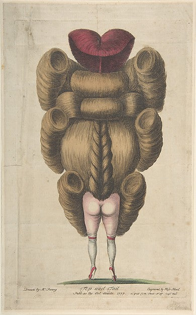 Top and Tail 1777-Anonymous, British, 18th cent, Ascribed to M,16x12"(A3)Poster