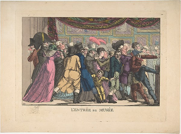 L'Entrée au Musée 1808-Anonymous, French, 19th cent, Poster Print