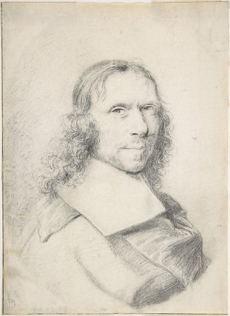 Bust of a Man with a Broad Collar 17th cent-Anonymous, French,, Poster Print Wall Art