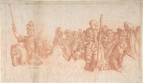 Study of Ancient Soldiers 17th cent-Anonymous,French,17th ce, Poster Print Wall Art