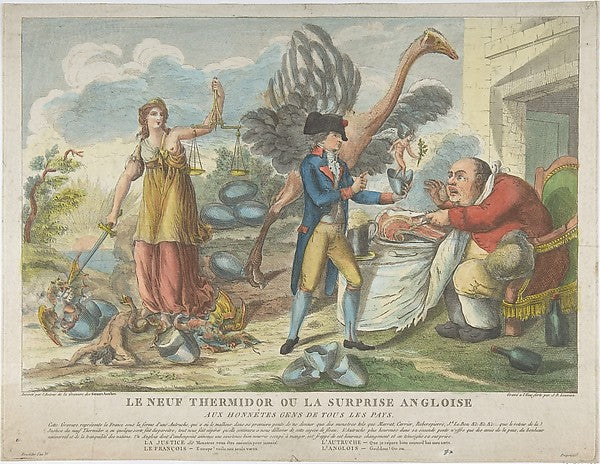 The Ninth of Thermidor or the English Surprise to Honest Peo, Poster Print Wall Art