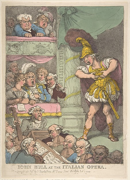 John Bull at the Italian Opera October 2, 1811-Thomas Rowlands, Poster Print