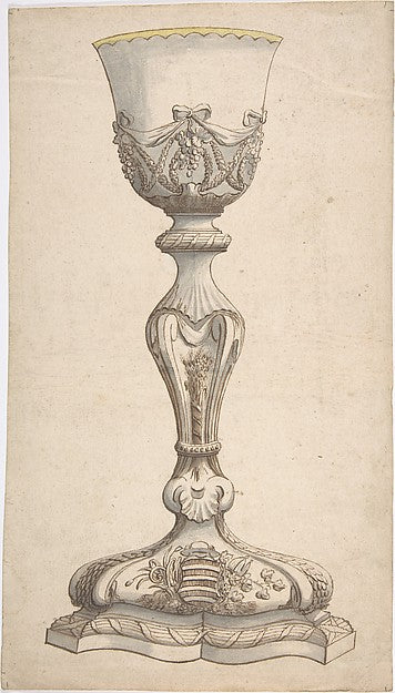 Design for Chalice with Arms of Jean-François Paul LeFevre de, Poster Print Wall Art