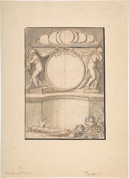Drawing for a Book Illustration--Cleopatra 18th cent-Anonymous, Poster Print Wall Art
