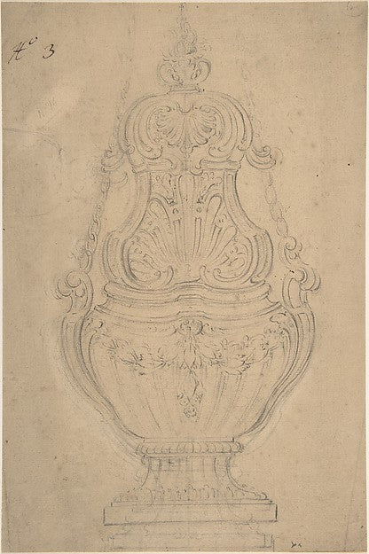 Design for an Incense Bottle 18th cent-Anonymous,French,18th, Poster Print Wall Art