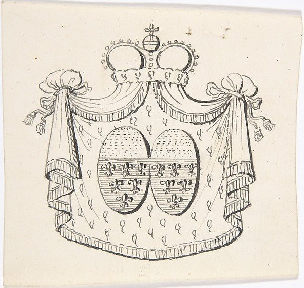 Design for a Coat of Arms 18th cent-Anonymous,French,18th ce, Poster Print