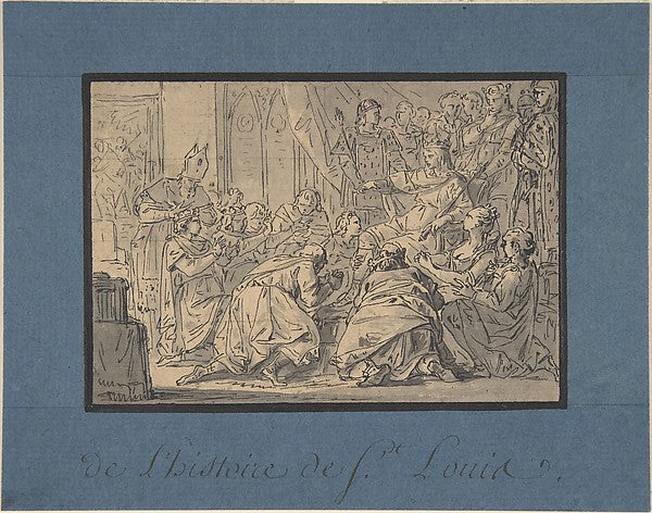 Drawing for a Book Illustration 18th cent-Anonymous,French,1, Poster Print