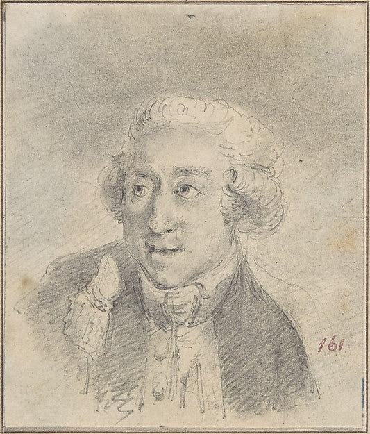 Bust of Man Facing Left late 18th cent-Anonymous,French,18th, Poster Print
