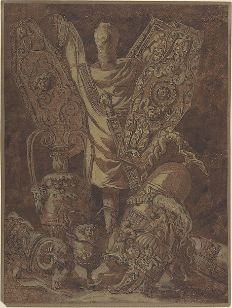 Design for a Military Trophy 1752–1821-Attributed to Jean Jacq, Poster Print