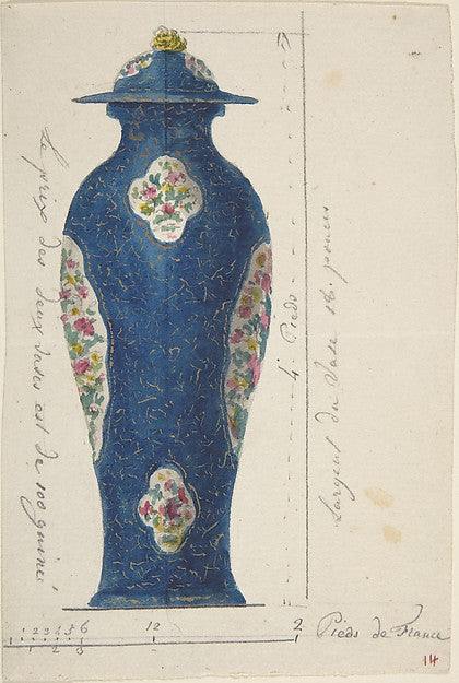 Design for a Vase c1770–85-Anonymous,French,18th cent, Poster Print