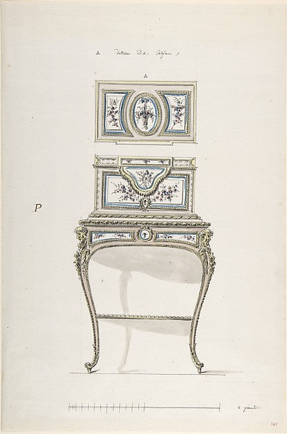 Design for a Jewel Coffer on a Writing Stand 1770–75-Anonymous, Poster Print