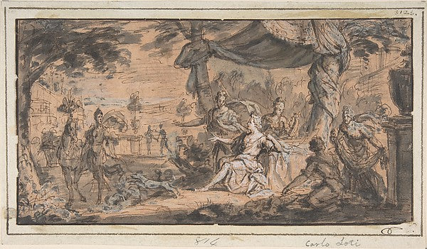 Alexander and Bucephalus 17th cent-Anonymous, French, 17th cen, Poster Print Wall Art