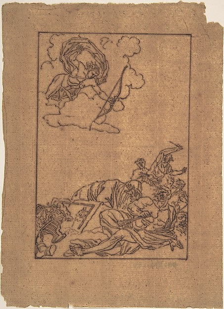 Apollo and the Niobids 18th cent-Anonymous,French,18th cent,16x12"(A3)Poster