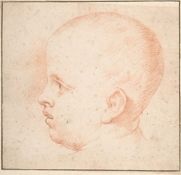 Child's Head 18th cent-Anonymous, French, 18th cent, Poster Print Wall Art