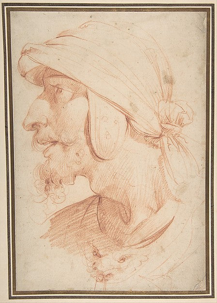 Head of a Warrior 1597–1601-Cavaliere d'Arpino ,16x12"(A3) Poster