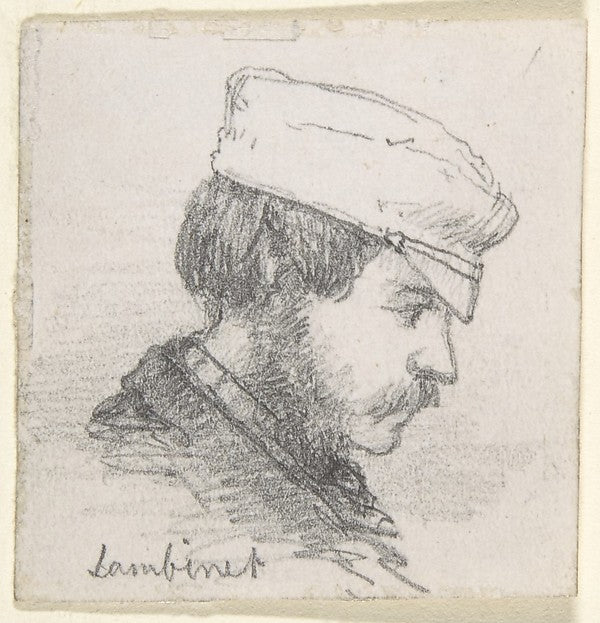 Portrait of Lambinet 19th cent-Anonymous,French,19th cent, Poster Print