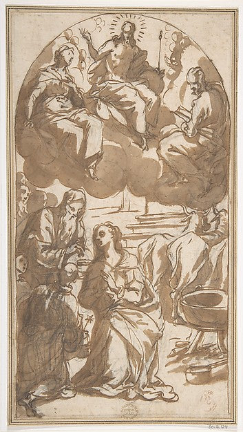 The Martyrdom of Saint Lucy - Her Last Communion before Being D, Poster Print Wall Art