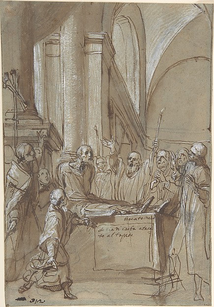 Raymond Diocrès Speaking During His Funeral 1628–29-Daniele C, Poster Print Wall Art