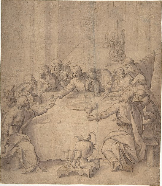 The Last Supper 1565–1608-Francesco Curia,16x12"(A3) Poster