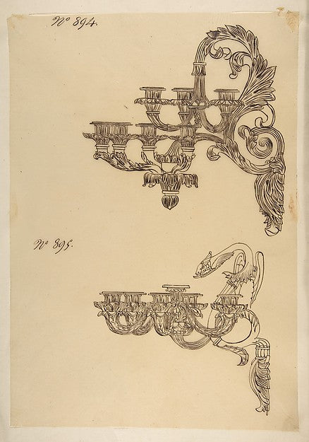 Designs for Two Sconces 19th cent-Anonymous,French,19th cent, Poster Print