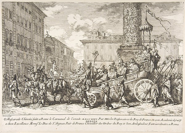 The Chinese Masquerade 1735-Jean-Baptiste Marie Pierre, Poster Print Wall Art