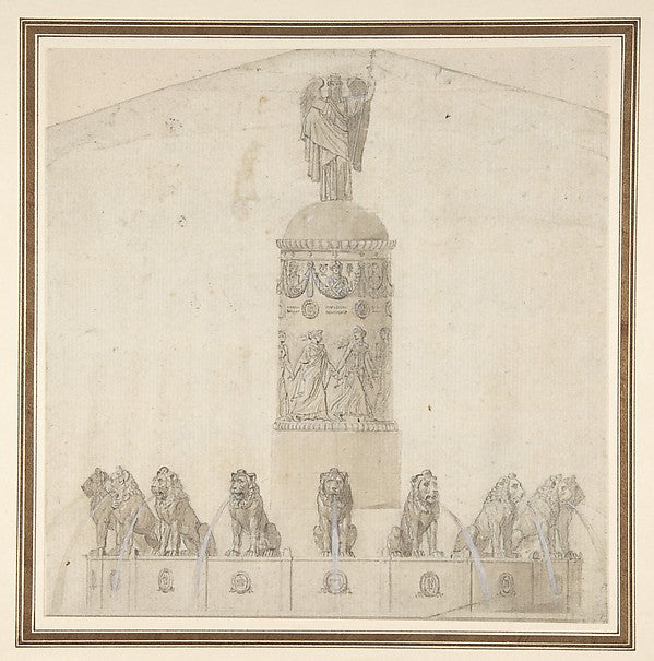 Design for a Fountain 19th cent-Anonymous,French,19th cent, Poster Print