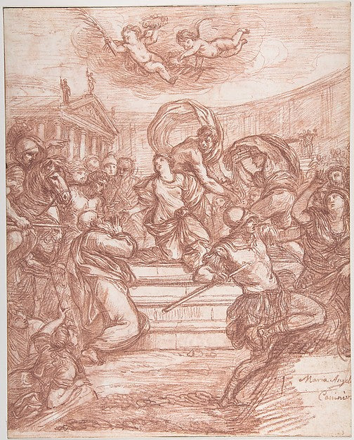 Scene of Martyrdom after Giovanni Angelo Canini-Jean Robert A,16x12"(A3) Poster