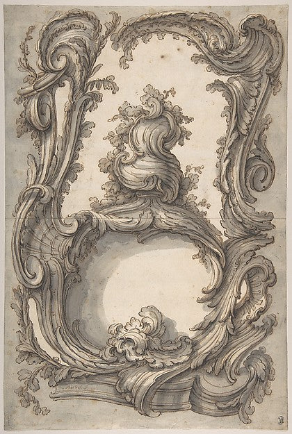 Study for a Cartouche mid-18th cent-Pierre Edmé Babel, Poster Print Wall Art